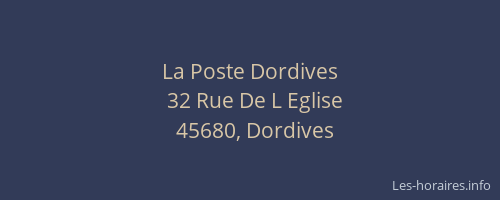 La Poste Dordives