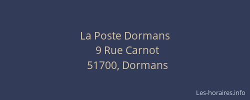 La Poste Dormans