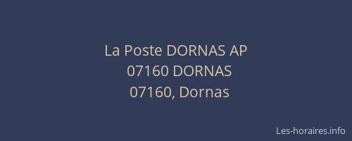 La Poste DORNAS AP