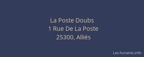La Poste Doubs