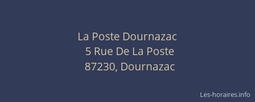 La Poste Dournazac