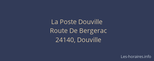La Poste Douville