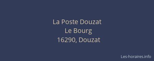 La Poste Douzat