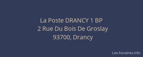 La Poste DRANCY 1 BP