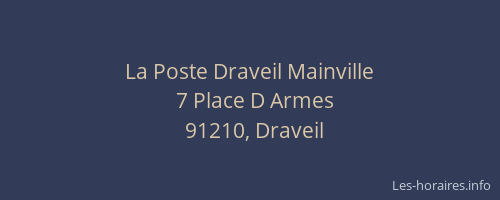 La Poste Draveil Mainville