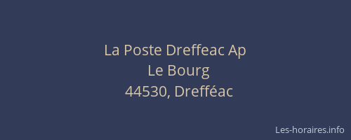 La Poste Dreffeac Ap