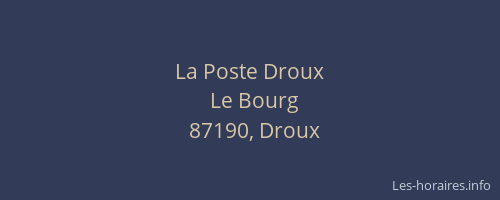 La Poste Droux