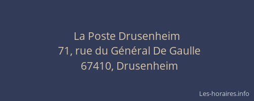 La Poste Drusenheim
