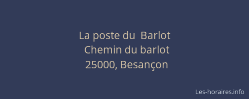 La poste du  Barlot
