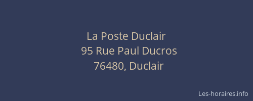 La Poste Duclair