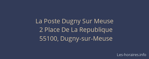 La Poste Dugny Sur Meuse
