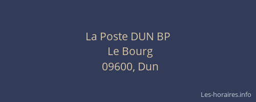 La Poste DUN BP