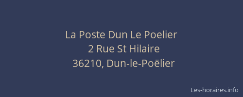 La Poste Dun Le Poelier