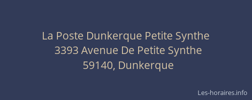 La Poste Dunkerque Petite Synthe