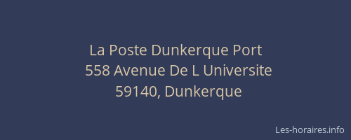 La Poste Dunkerque Port