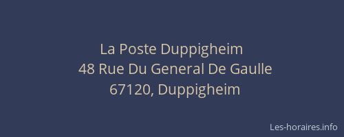 La Poste Duppigheim