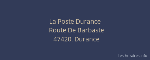 La Poste Durance