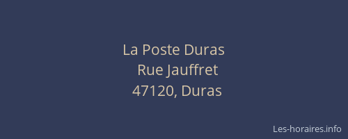 La Poste Duras
