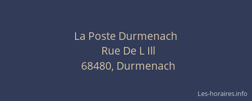 La Poste Durmenach