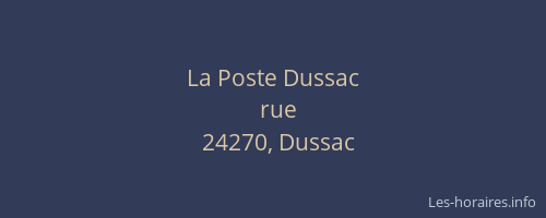 La Poste Dussac