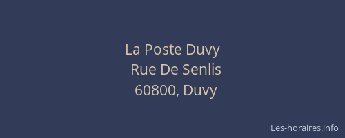La Poste Duvy
