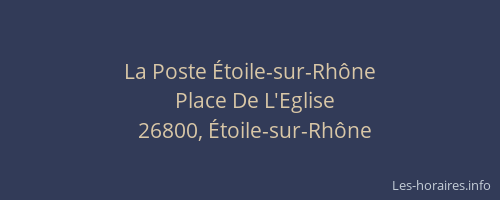 La Poste &Eacute;toile-sur-Rh&ocirc;ne