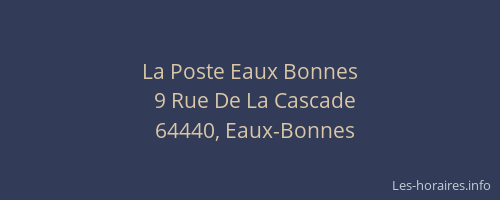 La Poste Eaux Bonnes