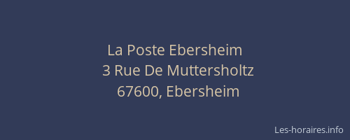 La Poste Ebersheim