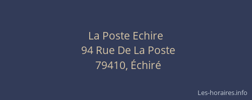 La Poste Echire