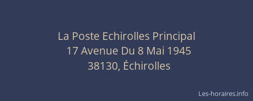 La Poste Echirolles Principal