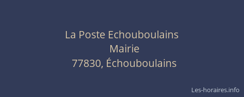 La Poste Echouboulains