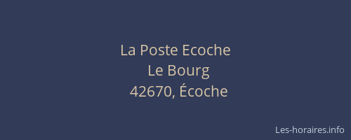 La Poste Ecoche