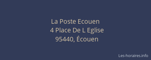 La Poste Ecouen