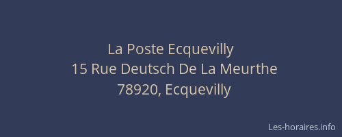 La Poste Ecquevilly