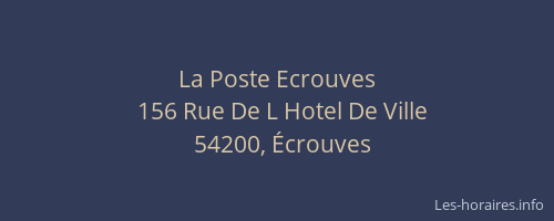 La Poste Ecrouves