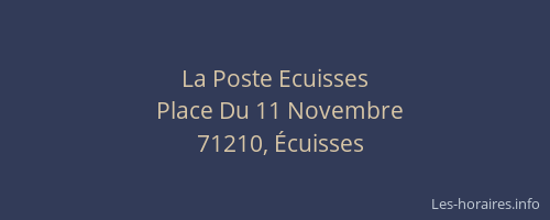 La Poste Ecuisses