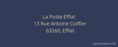 La Poste Effiat