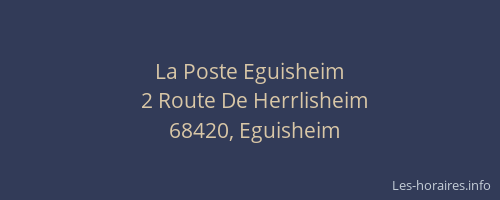 La Poste Eguisheim
