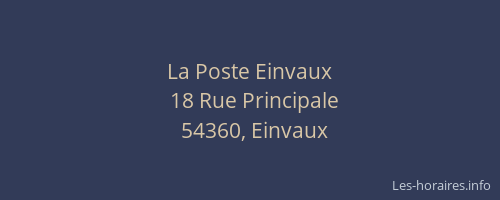 La Poste Einvaux