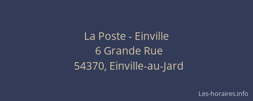 La Poste - Einville
