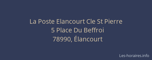 La Poste Elancourt Cle St Pierre