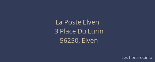 La Poste Elven