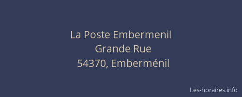 La Poste Embermenil