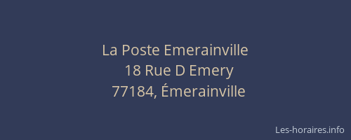La Poste Emerainville