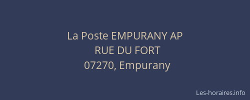 La Poste EMPURANY AP