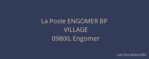 La Poste ENGOMER BP