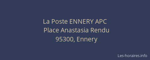 La Poste ENNERY APC