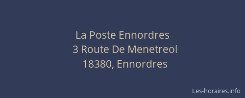 La Poste Ennordres