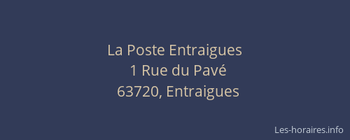 La Poste Entraigues
