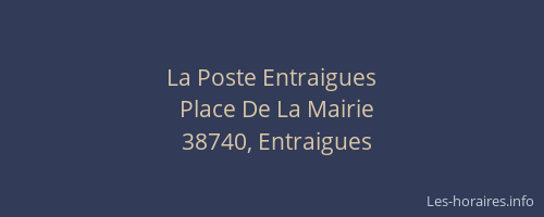 La Poste Entraigues
